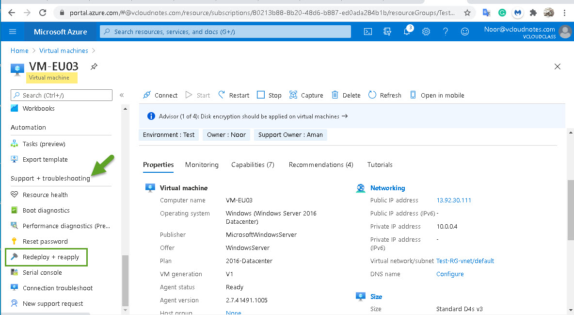 vCloudNotes : Let's Learn Together: How to Re-deploy an Azure VM from ...