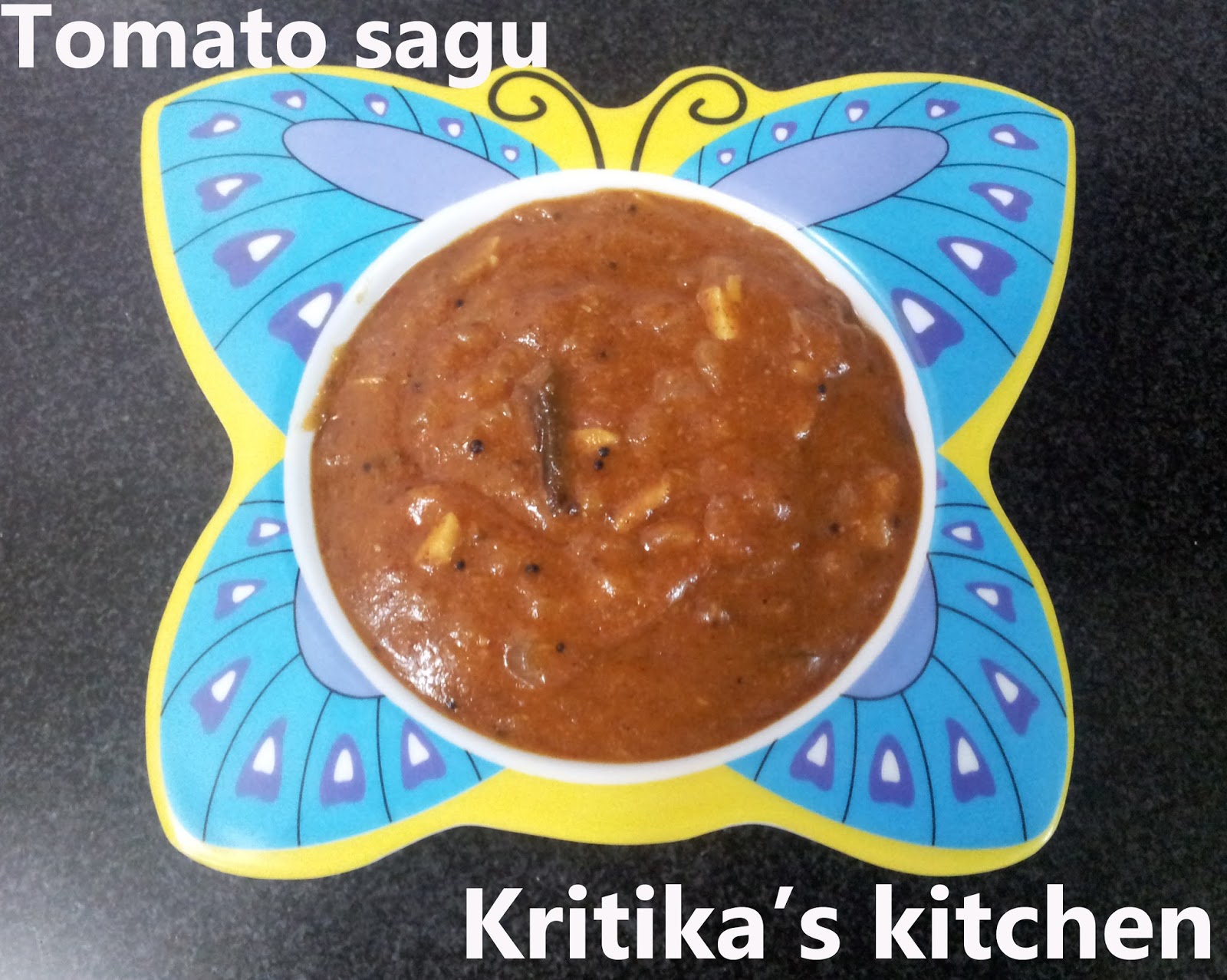 kritika's Kitchen Tomato Sagu (Side dish for idly/chapathi)