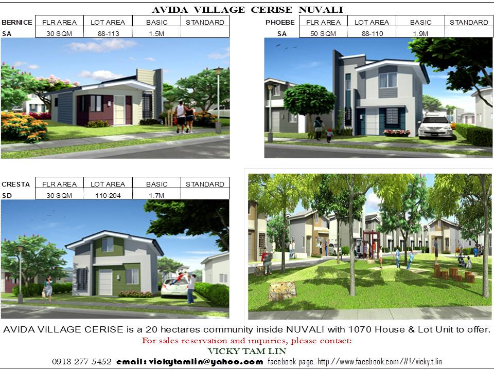 Nuvali Sta Rosa and Canlubang Laguna, Philippines Nuvali Avida House