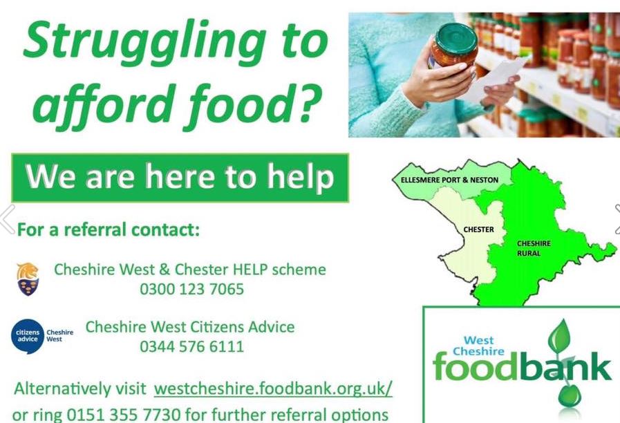 CHESTER HIVE: West Cheshire FoodBank - Struggling to Afford Food?