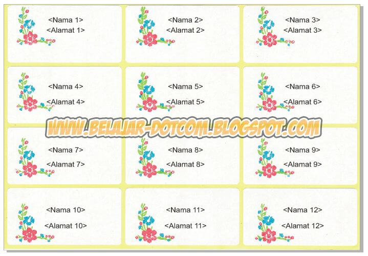 Cara Print Label Undangan Ribuan Nama Dan Alamat Otomatis Di Coreldraw Kumpulan Tutorial
