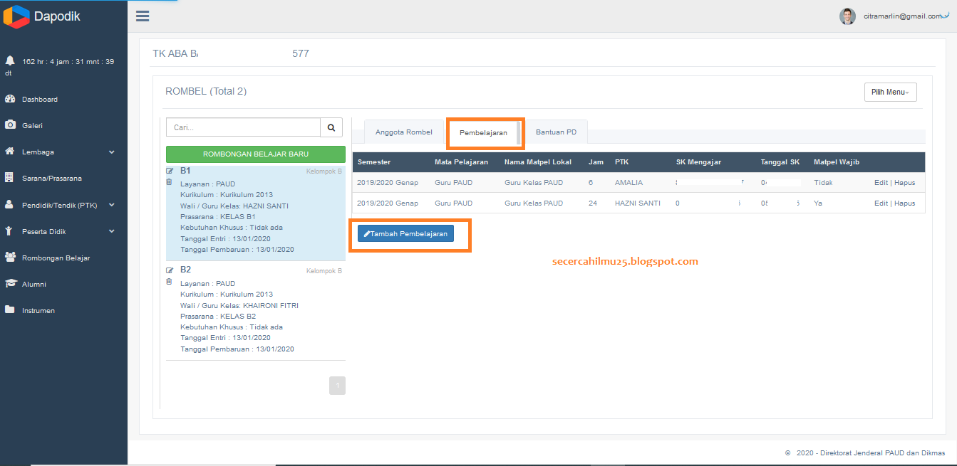 Cara Tepat Pengisian Pembelajaran Guru di Dapodik PAUD