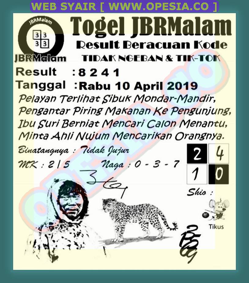 Kode syair hk Rabu 10 April 2019 GOsyair SEDIA KODE
