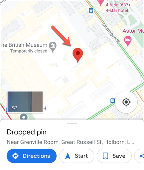 Google Maps Mobile Example Dropped Pin