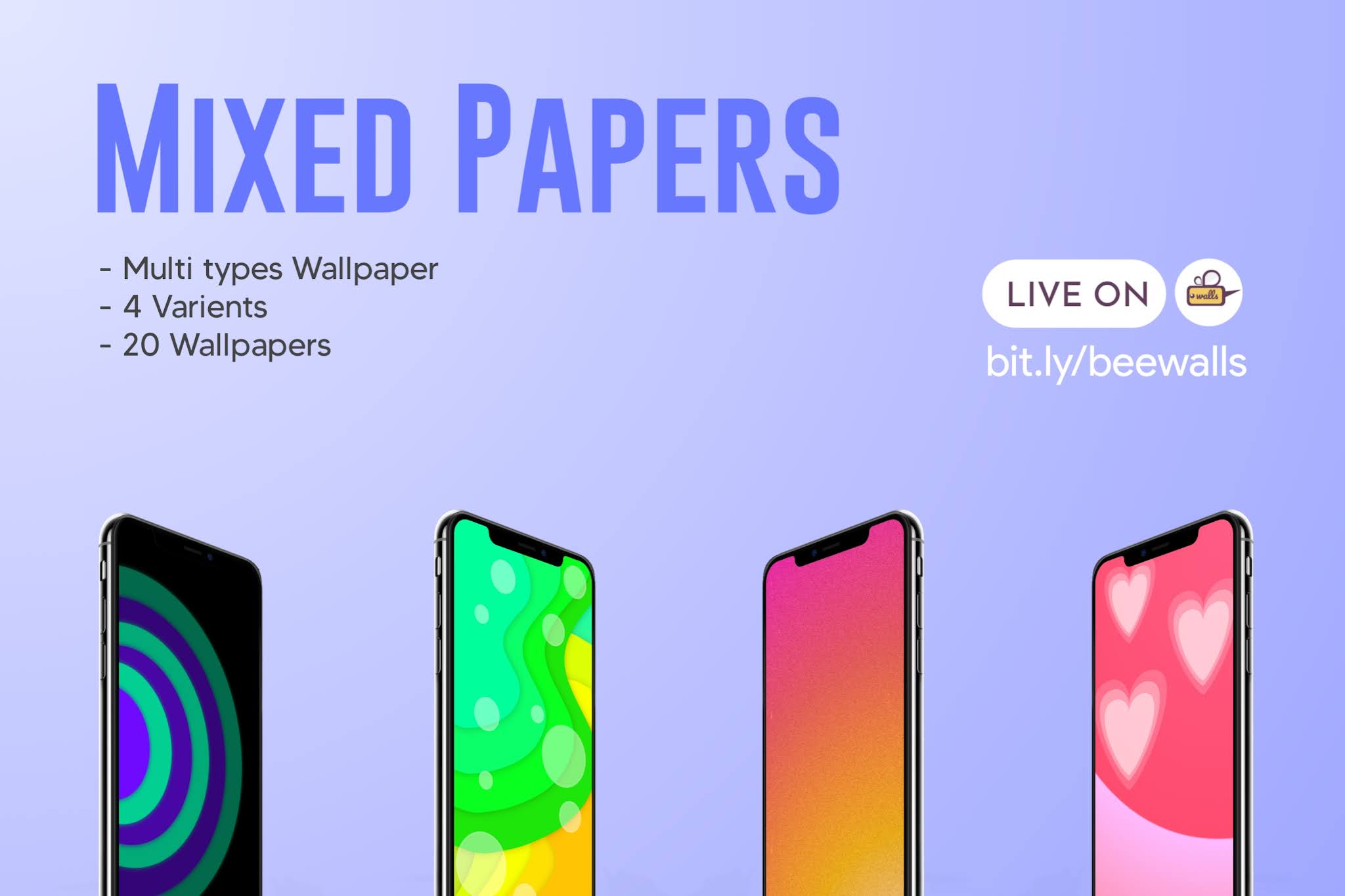 Mixed Papers Multi Types of wallpapers Gradient Wallpaper Amoled