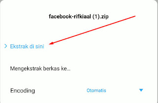 setelah extract maka foto facebook akan pindah ke galeri