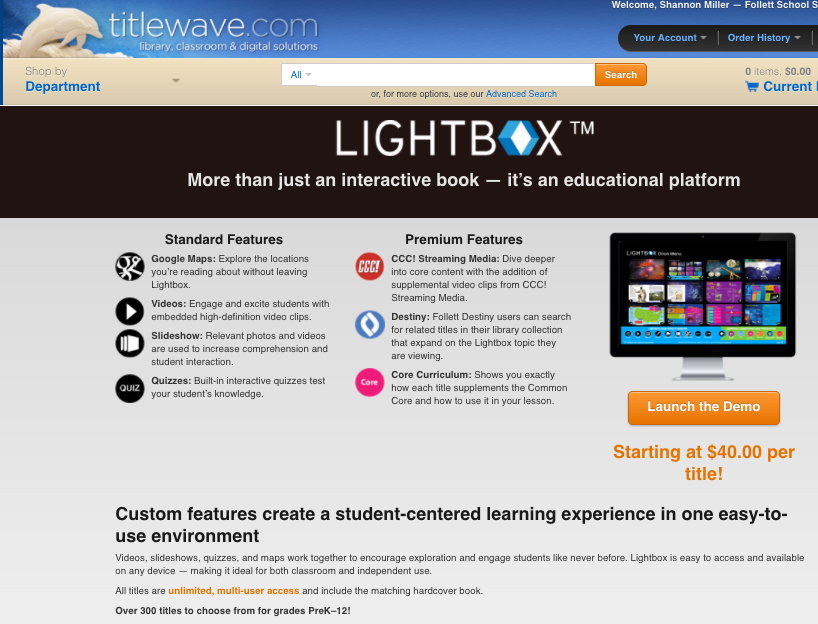 The Library Voice Lightbox...An Interactive Reading and Learning