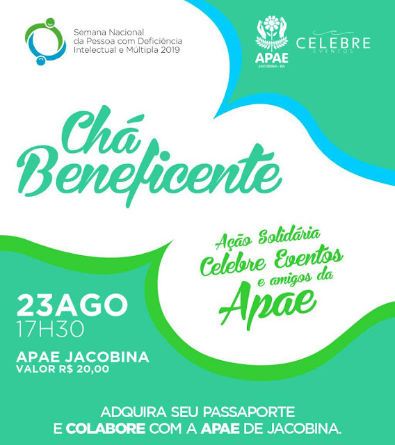 Apae promove chá beneficente nesta sexta-feira (23) em Jacobina