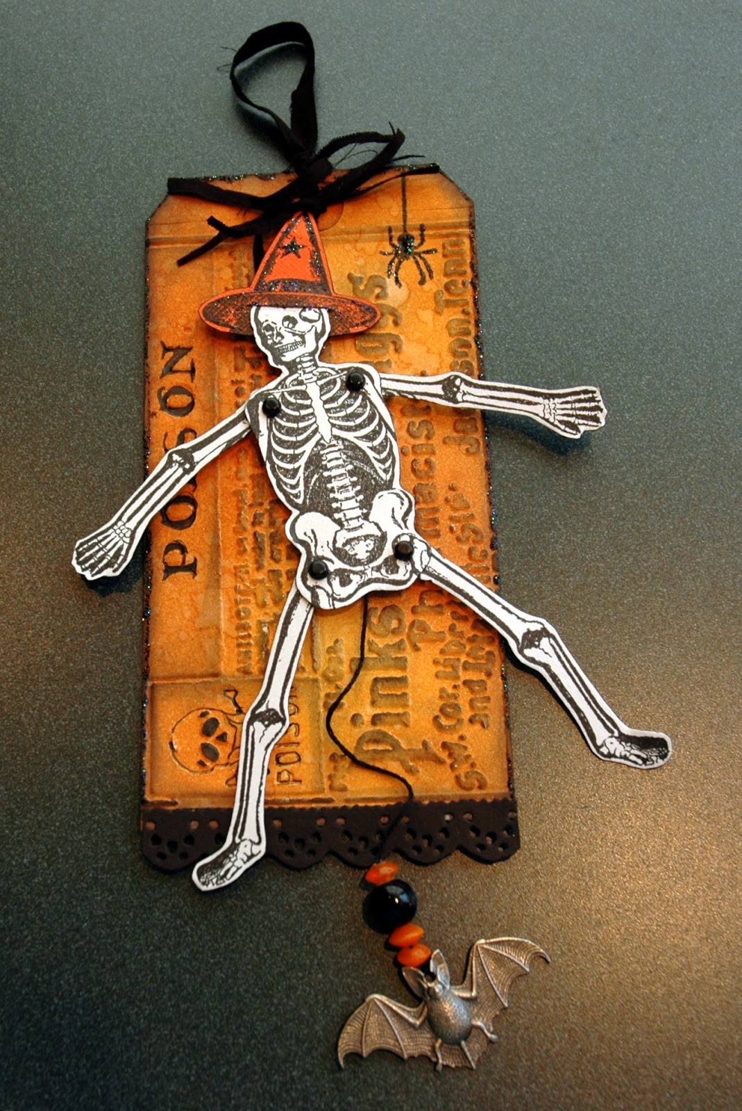 CREATIVITY IS CONTAGIOUS MY VINTAGE STYLE HALLOWEEN JOINTED SKELETON