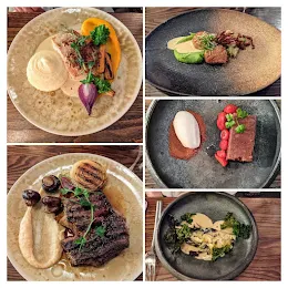 Collage of Dinner at Emilies Eld Restaurant and Bar in Trondheim