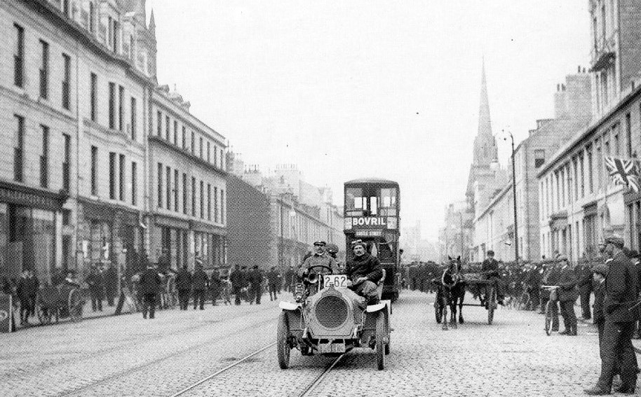Tour Scotland Old Photograph Vintage Car Aberdeen Scotland