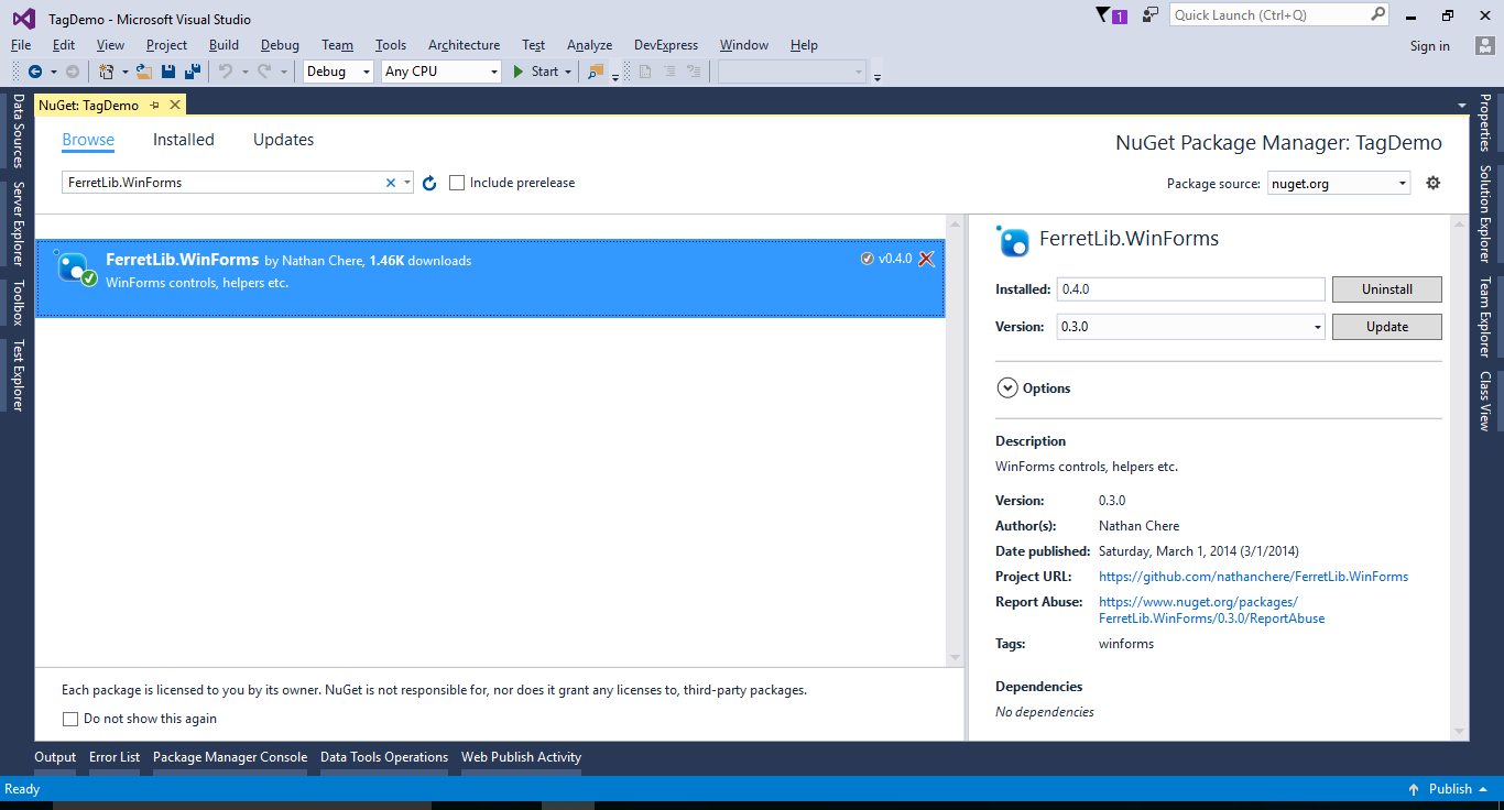 tag control c#