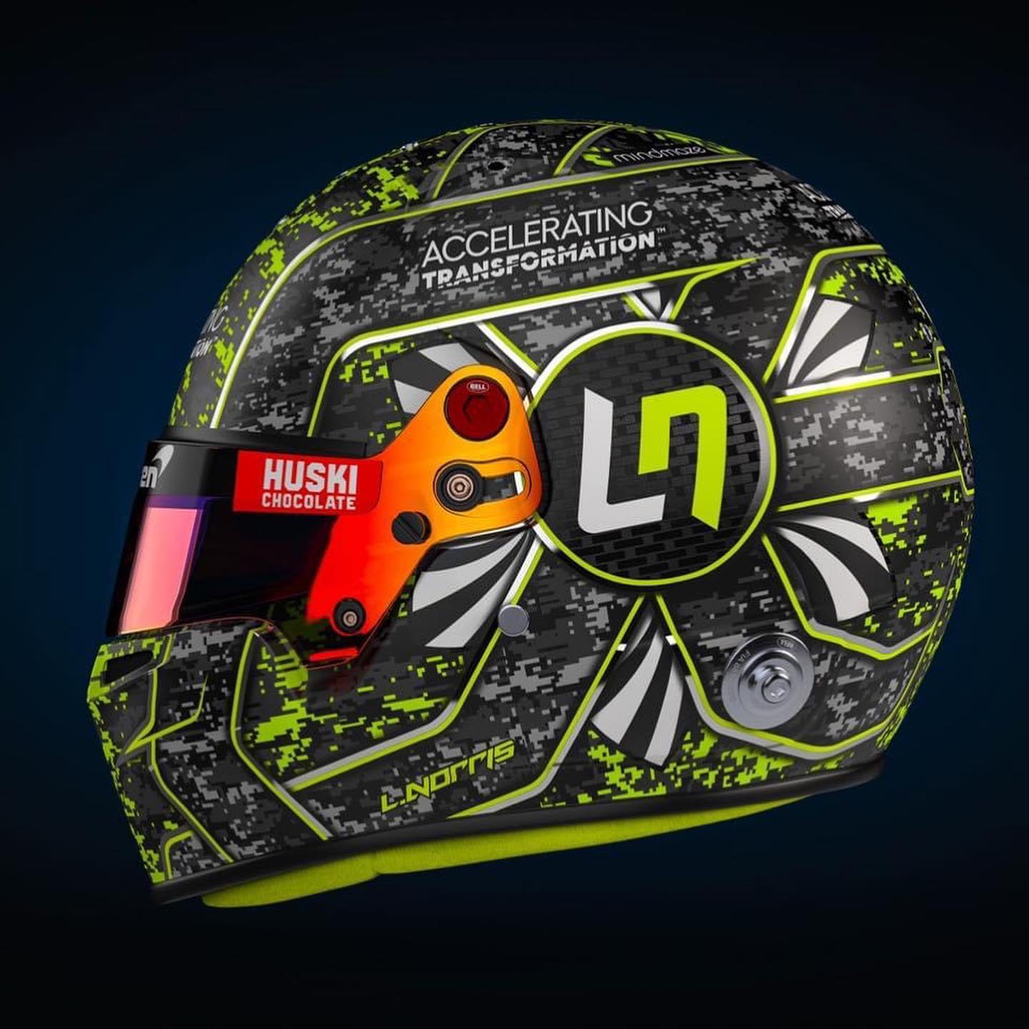 Racing Helmets Garage Bell HP77 L.Norris Test Bahrain 2021 by MDM