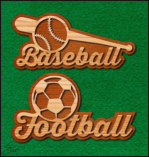 Scrollsaw Two Layer Sports Signs Scroll Saw Patterns