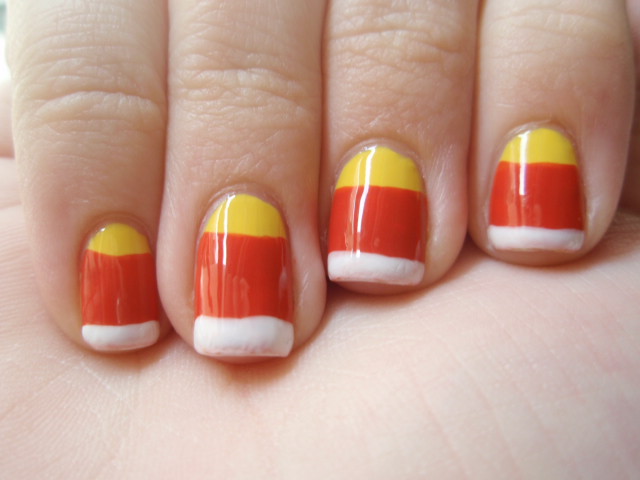 1. Candy Corn Nail Art Designs for Halloween - wide 6
