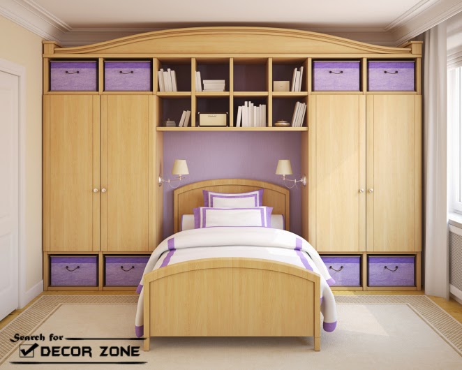 bedroom storage solutions - recessed shelves