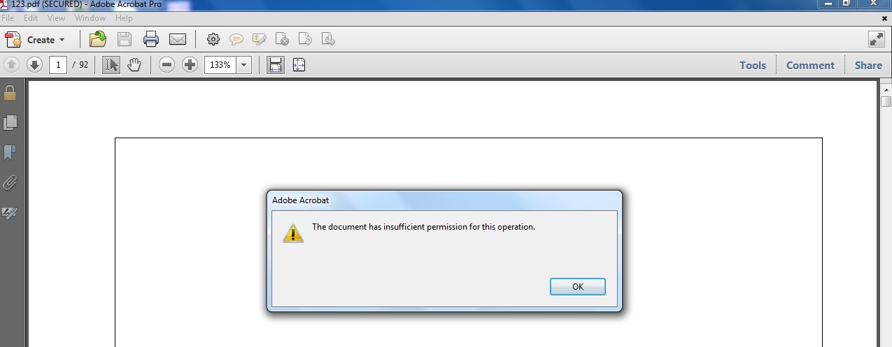 IT Support Solution: How to The document has insufficient permission for  this operation.- ITSolution4U