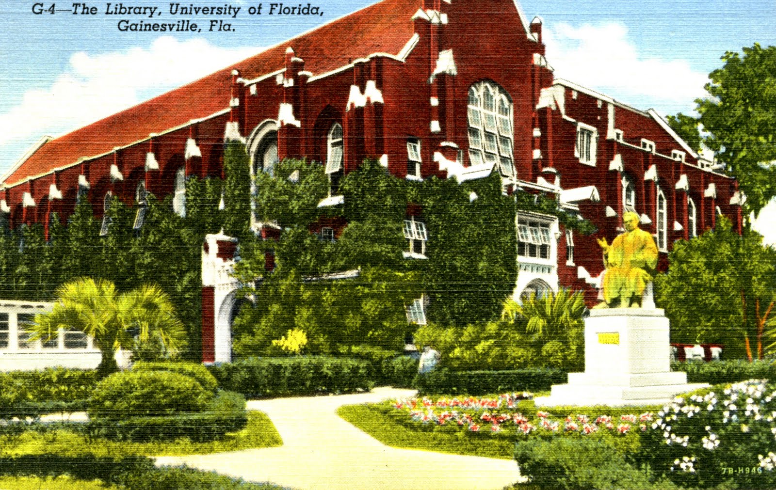 Library Postcards 1952 Library, University of Florida, Gainesville