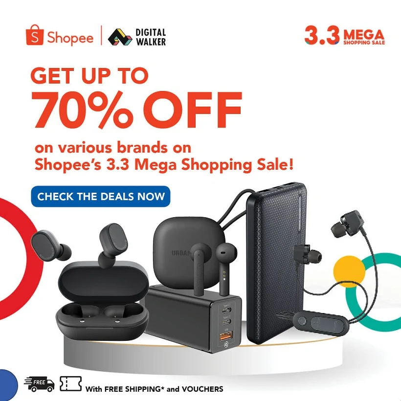 Snag exciting deals from Digital Walker in Shopee’s 3.3 Mega Shopping Sale