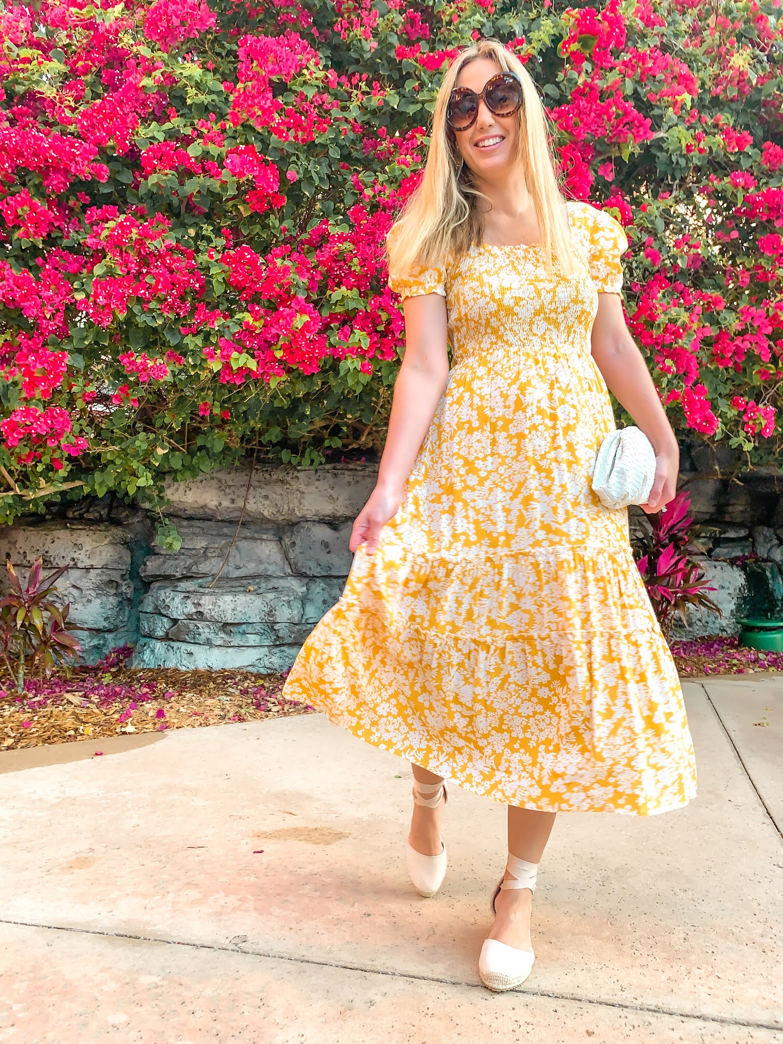 Yellow Floral Dress