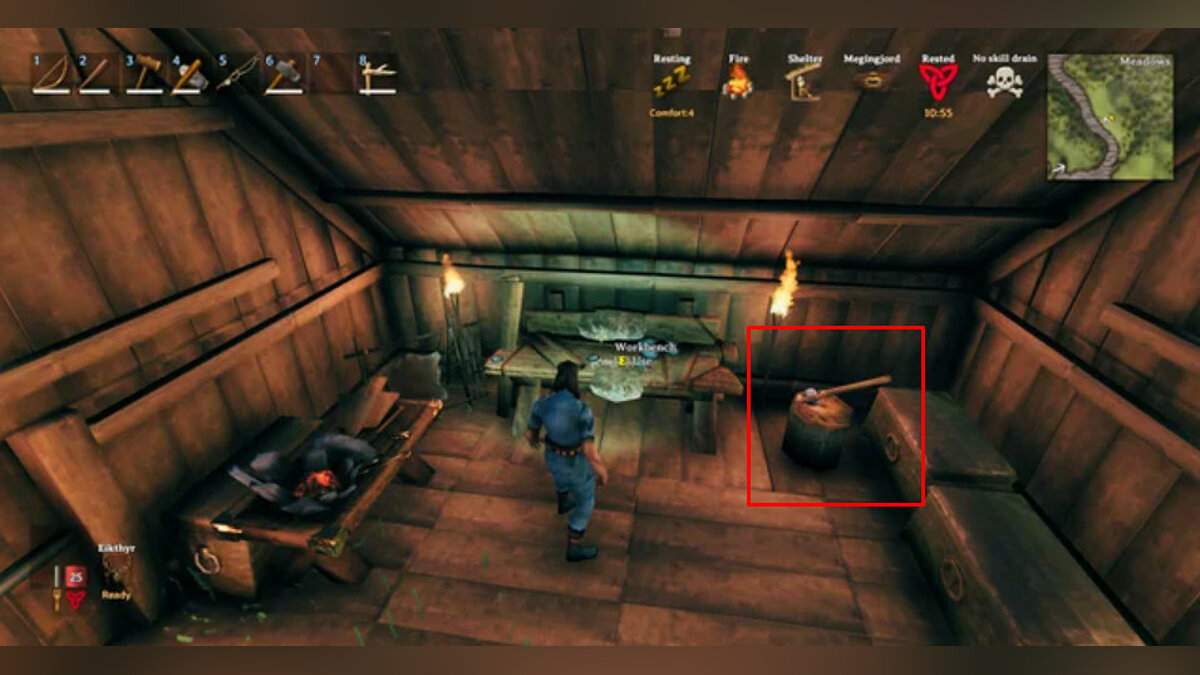 How to upgrade a workbench in Valheim to level 5. How to open the