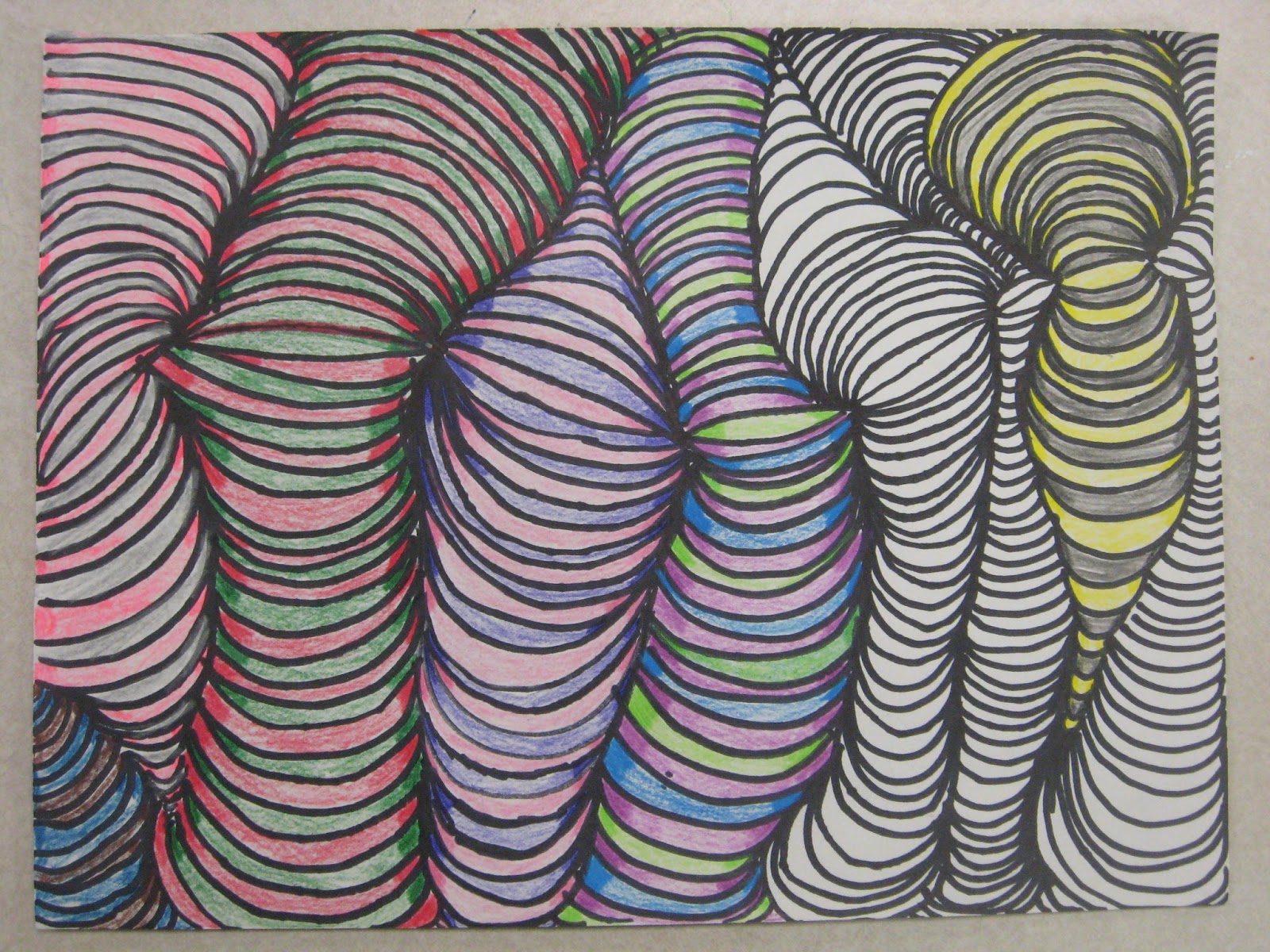 Miss Young's Art Room: 3D Line Design with 5th Grade