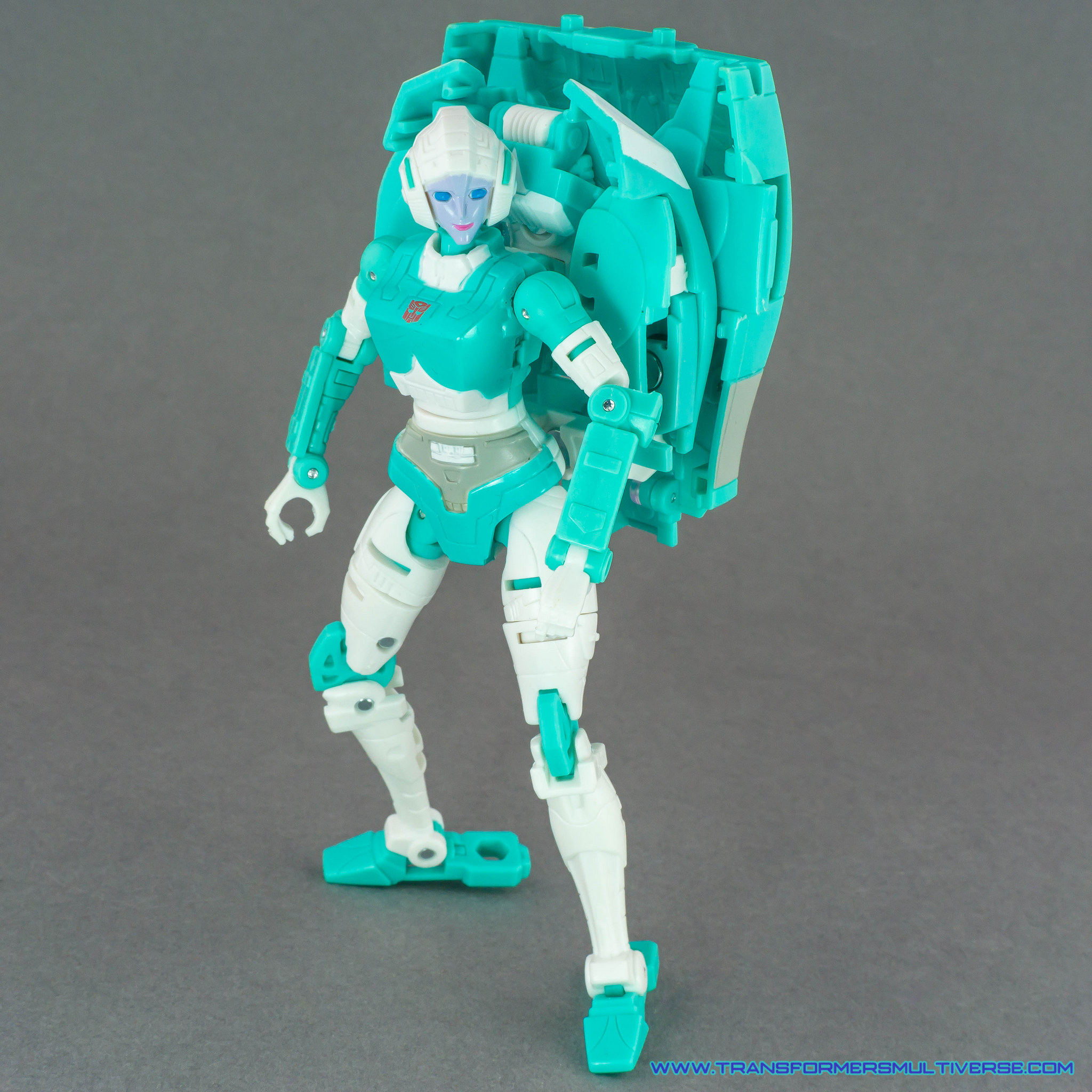 Transformers Earthrise Lifeline robot mode with backpack