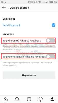 instagram tidak bisa share ke facebook