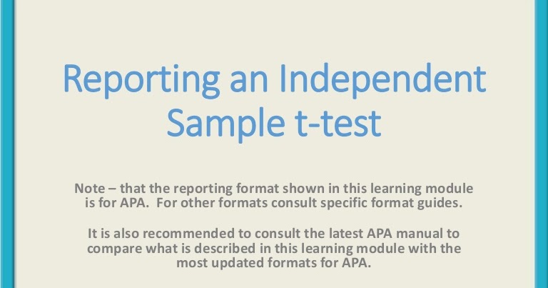 Independent Samples T-test - phân tích định lượng - nghiên ...
