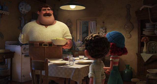 Massimo Luca and Giulia in the Kitchen Pixar Disney Plus