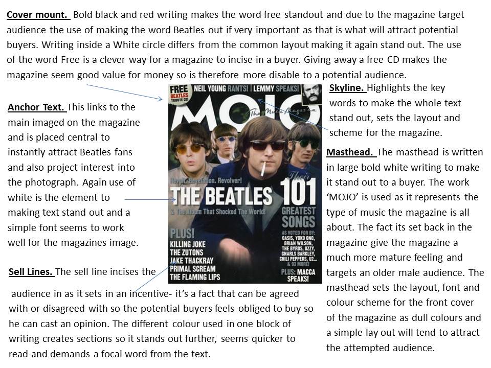 Media Studies Production x: A Indie Music Magazine... MOJO!