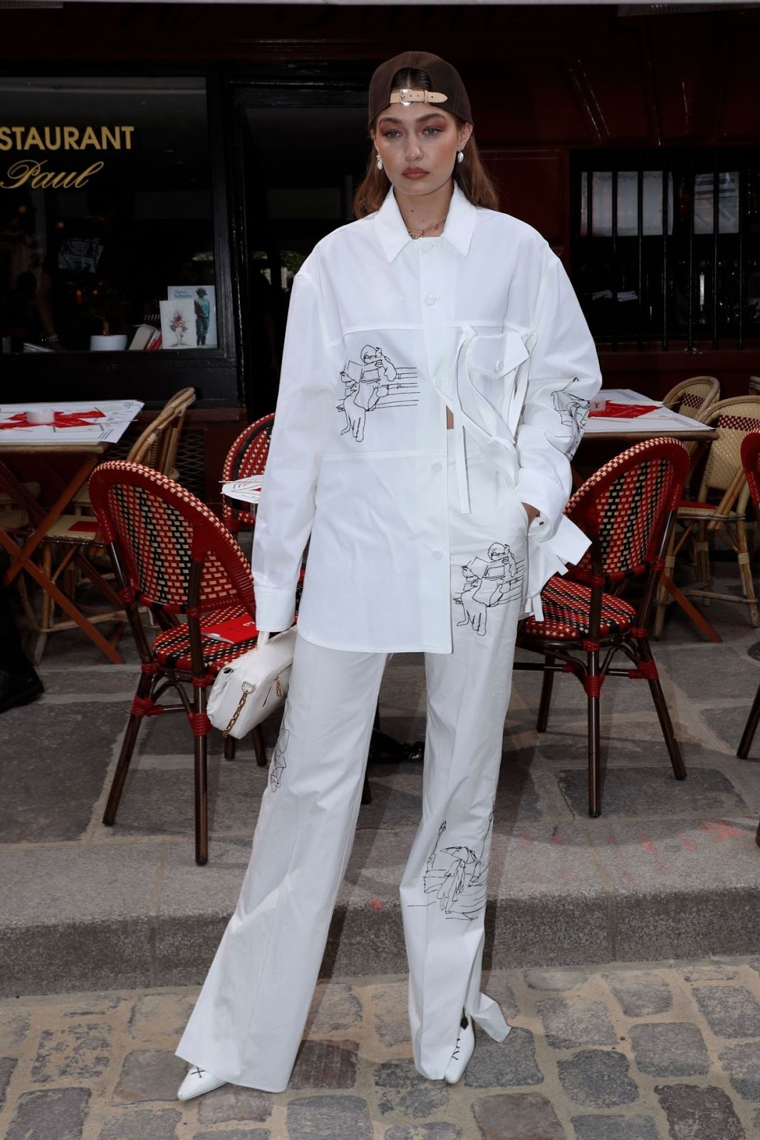 Red Carpet Dresses: Gigi Hadid - Louis Vuitton Menswear Spring Summer 2020 Front Row in Paris 2019