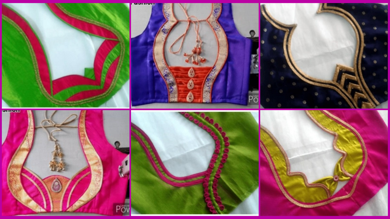 Pattu Saree Blouse Back Neck Designs || Latest Blouse Back Neck ...
