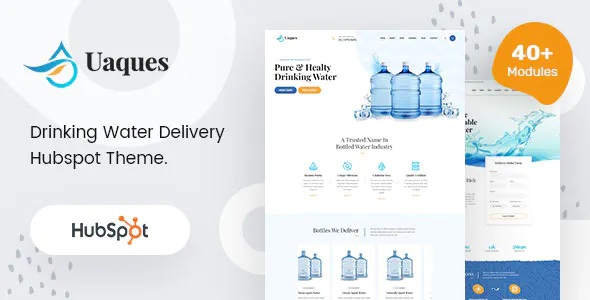 Best Drinking Mineral Water Delivery HubSpot Theme