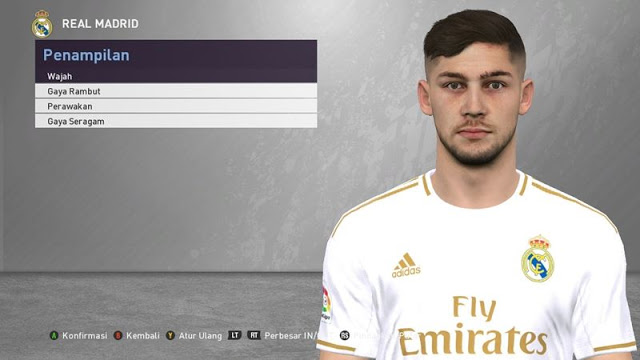 Pes 2017 Federico Valverde New Face By Editor Mods Pes 17 Mo Ha