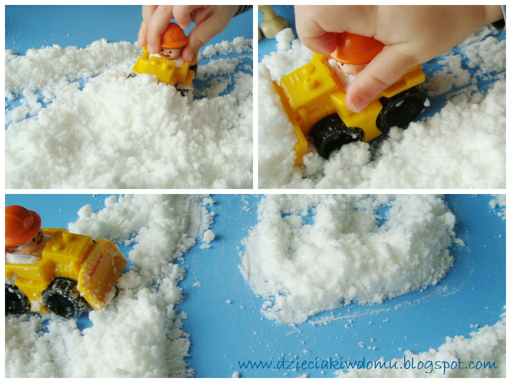 jak zrobić śnieg w domu, zimowe zabawy dla dzieci