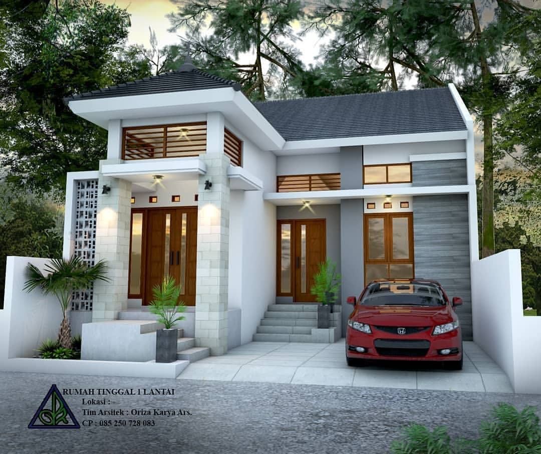 Desain Rumah 2 Lantai Lengkap Sederhana Tampak Depan Minimalis - Rumahtopia