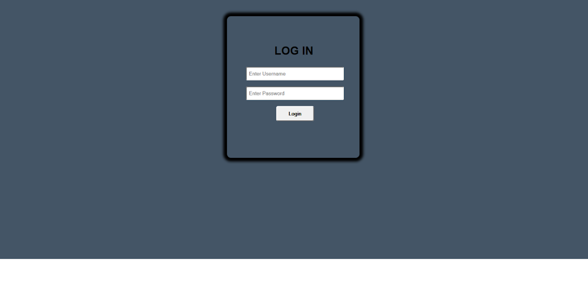 Simple Login Form In HTML and CSS