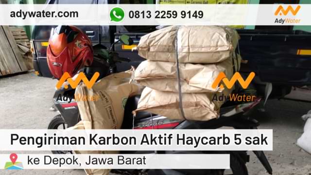 Pengiriman Karbon Aktif Ady Water Terbaru Karbon Aktif Haycarb 5 sak ke Depok