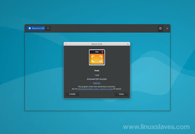 Peek GIF Screen Recorder Running on Ubuntu