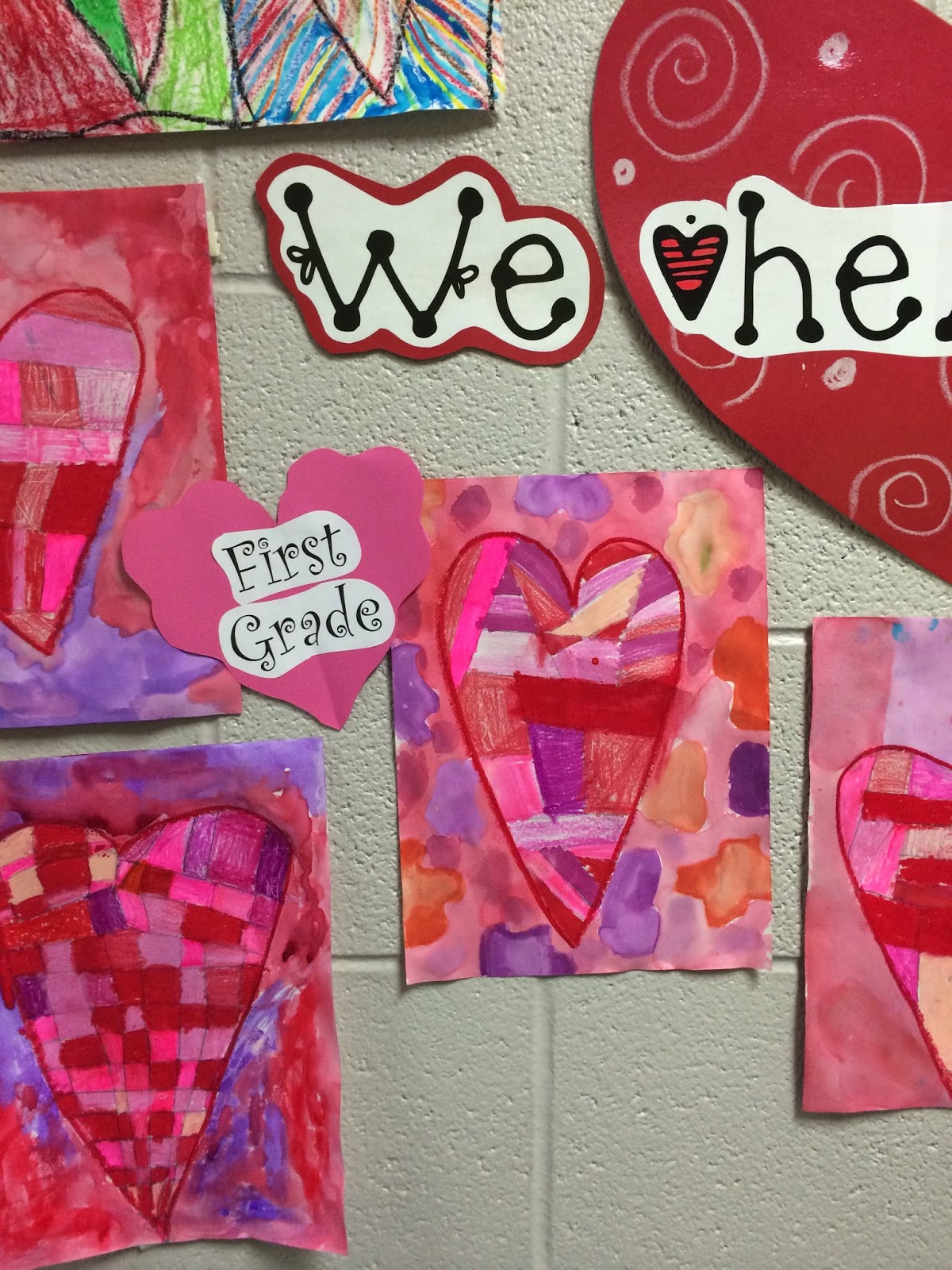 The Teacher with a Ponytail Happy Valentines Day! Valentines Art Lesson for 1st Grade, 2nd