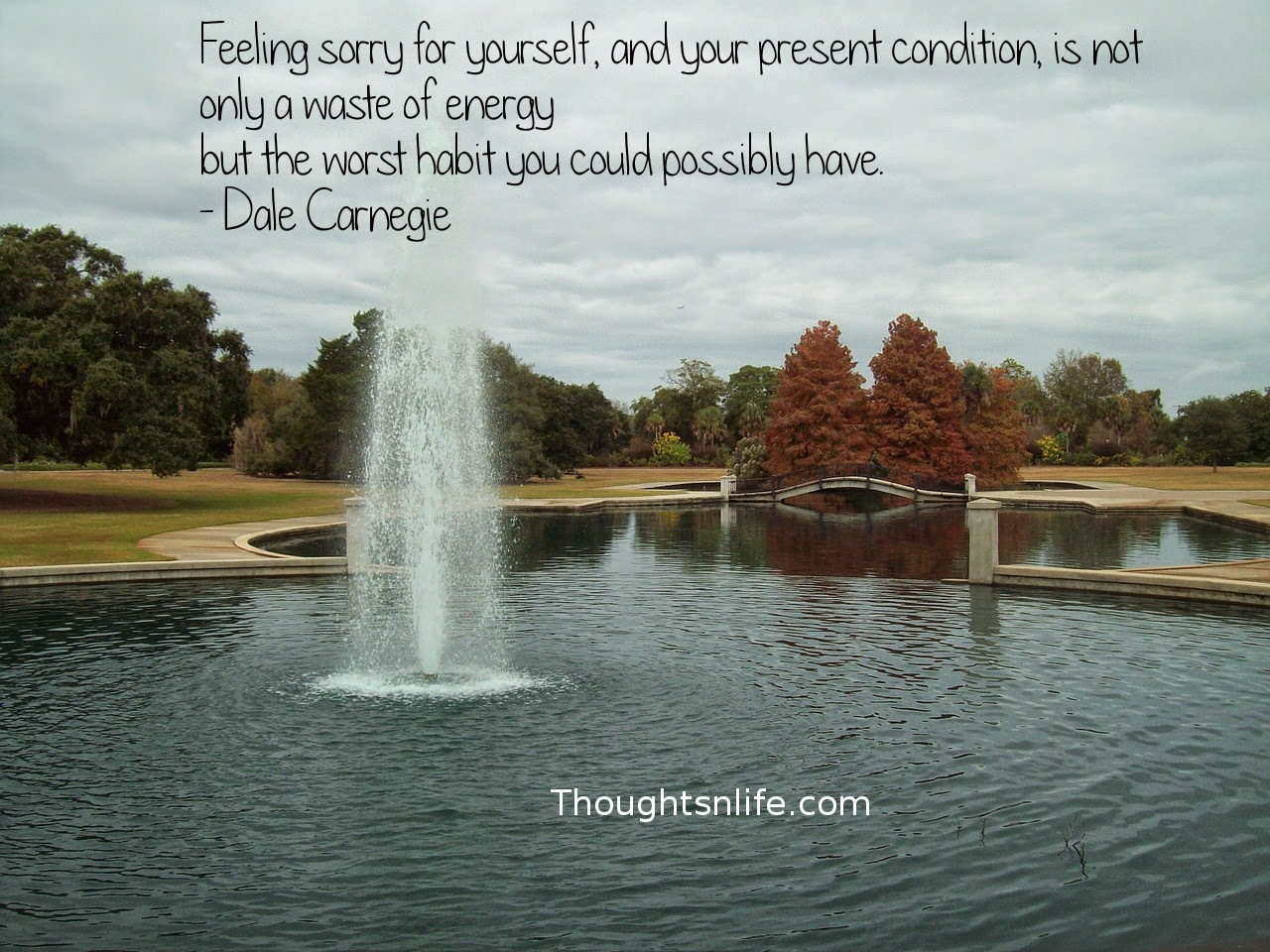 Thoughtsnlife.com: Feeling sorry for yourself, and your present condition, is not only a waste of energy but the worst habit you could possibly have. - Dale Carnegie