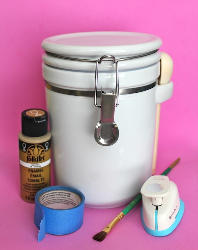 How To Paint Ceramic Kitchen Canisters Diy Canisters So I Didn T Want