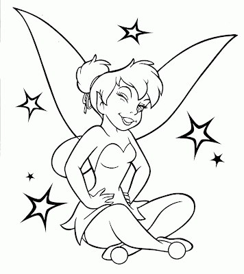 Cartoons Coloring Pages: Tinkerbell Coloring Pages