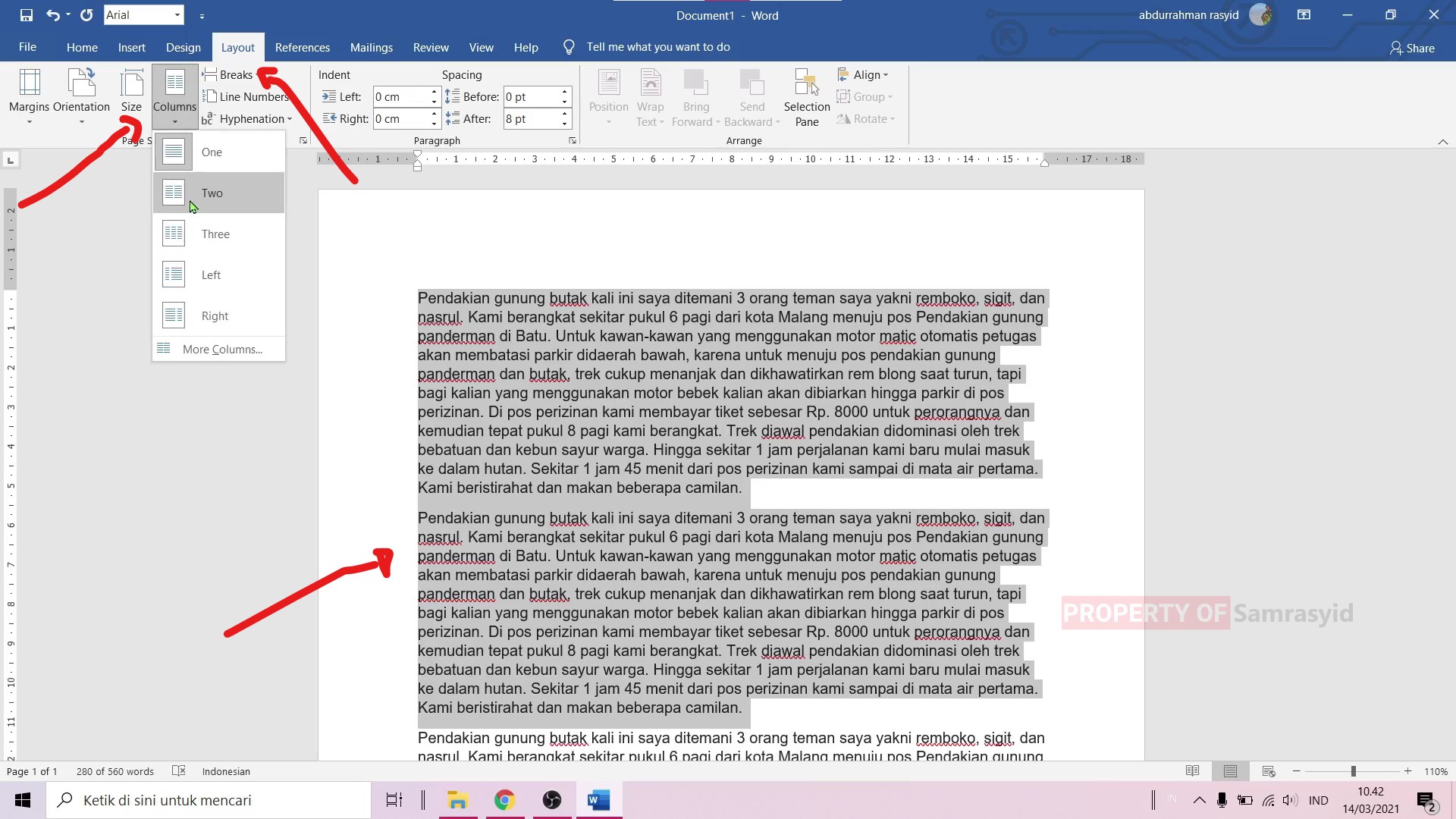 Cara Membuat Layout Koran di Microsoft Word Samrasyid