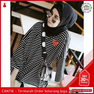 FNC036L59 Lova Tunik Salur Jumbo Wanita Ukuran Besar Serba 30 Ribuan
