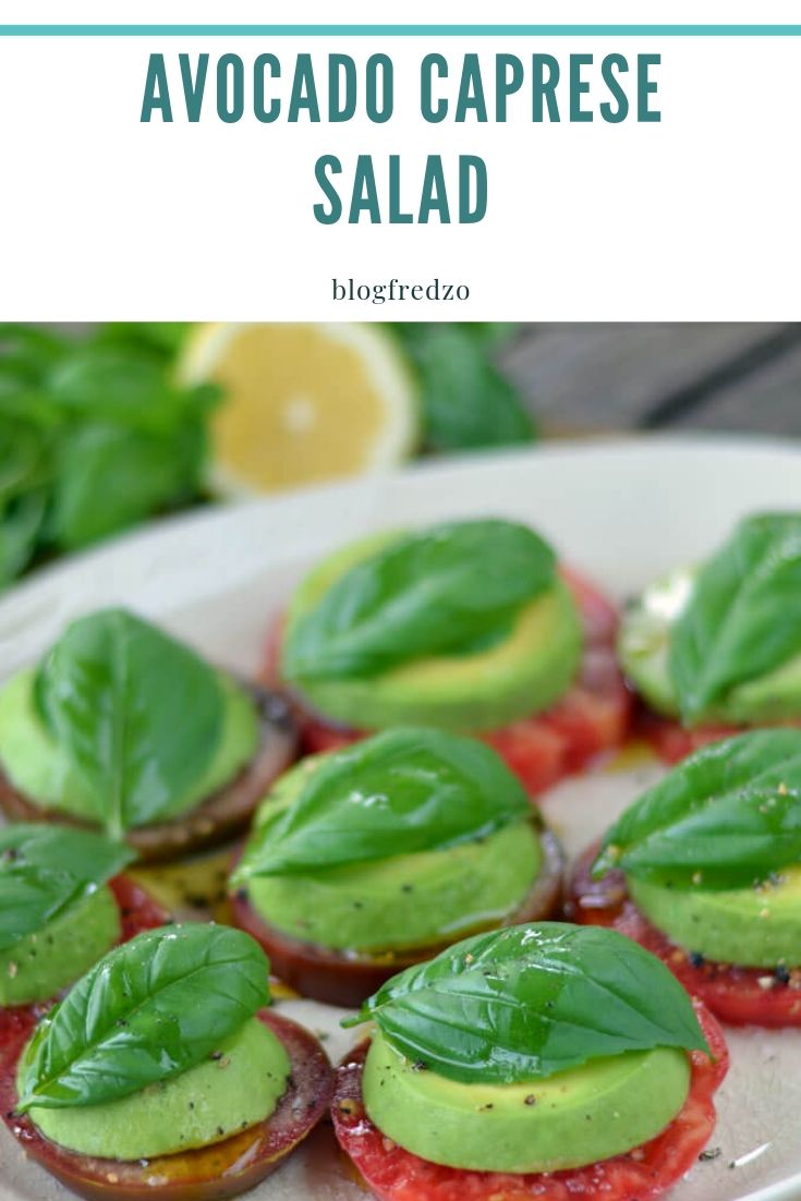 This avocado Caprese salad is bursting with fresh flavors from the garden. It's a deliciously simple dairy-free, gluten-free, paleo, and vegan summer salad that's also keto, low carb and Whole30 friendly. This avocado Caprese salad is bursting with fresh flavors from the garden. It's a deliciously simple dairy-free, gluten-free, paleo, and vegan summer salad that's also keto, low carb and Whole30 friendly.