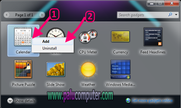 menampilkan kalender di desktop windows 10