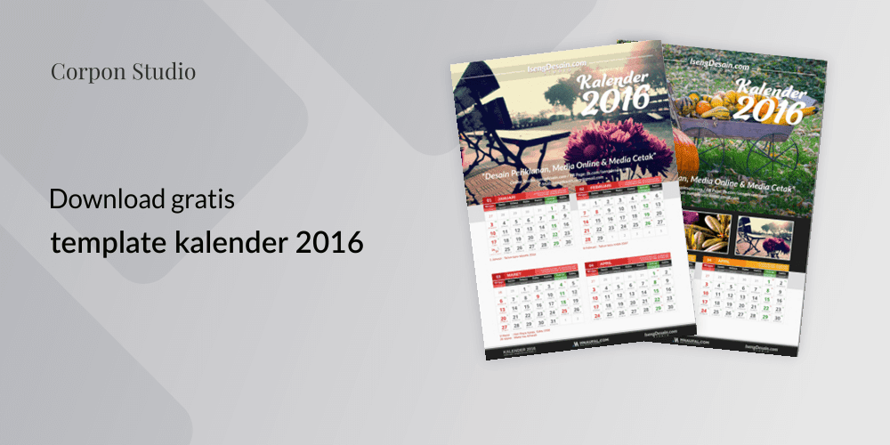 Download Template kalender 2016 Gratis Download Template kalender 2016 Gratis