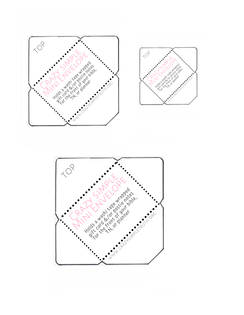 nicki drake crazy simple truth mini envelope template mini envelope template